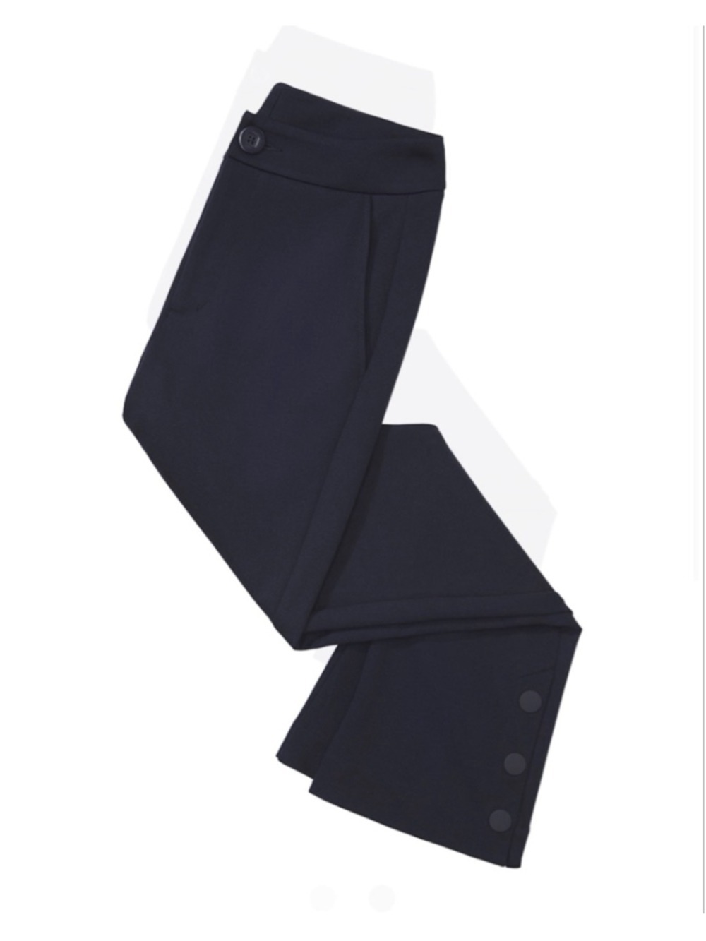 CAbi Keen Kick Flare #6043 Navy Flare Crop Pants Size 8 EUC - Picture 2 of 11
